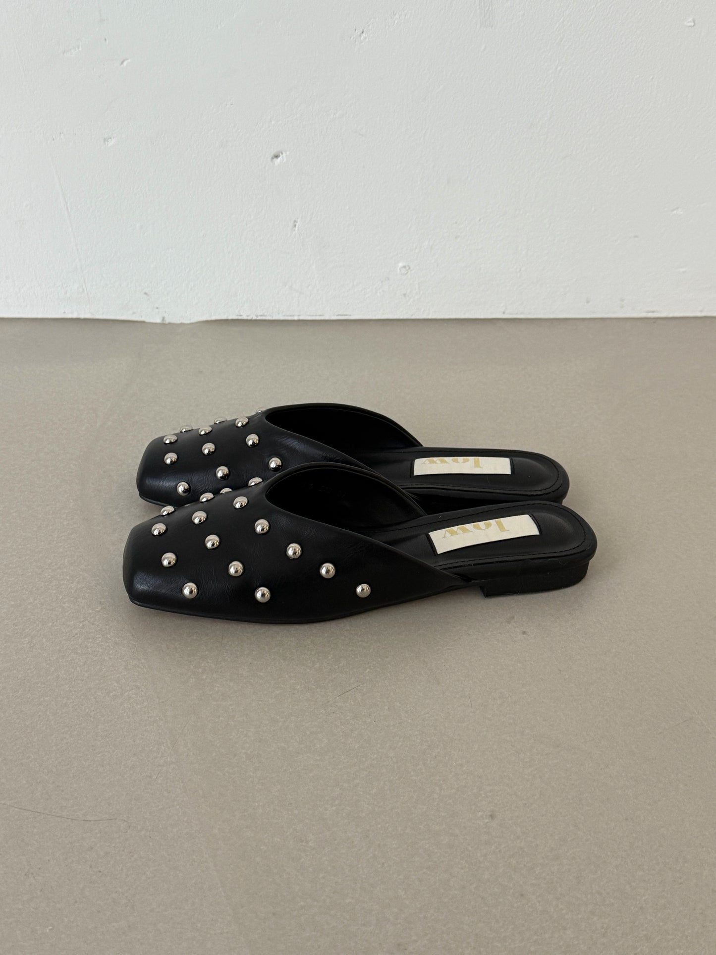 square pointed slipper / 2color