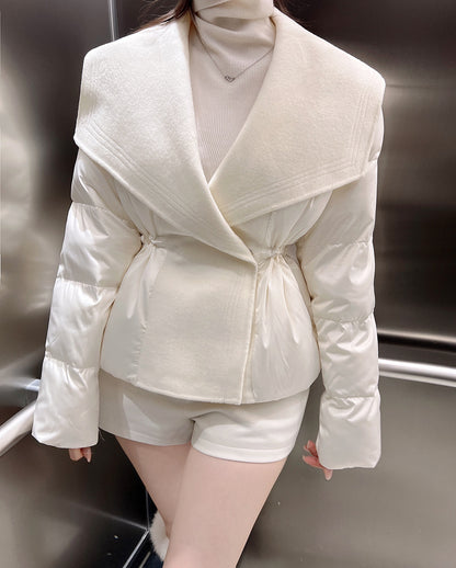 【予約】shawl collar light down / ivory