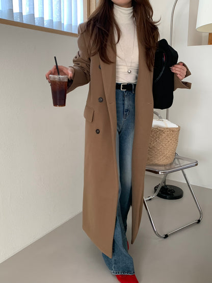 【即納】double bottun over chester coat / brown