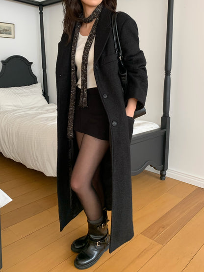 【予約】◆送料無料◆teddy long coat  / black