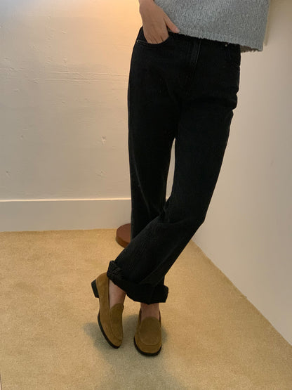 【送料無料】real suede round loafer (本革)