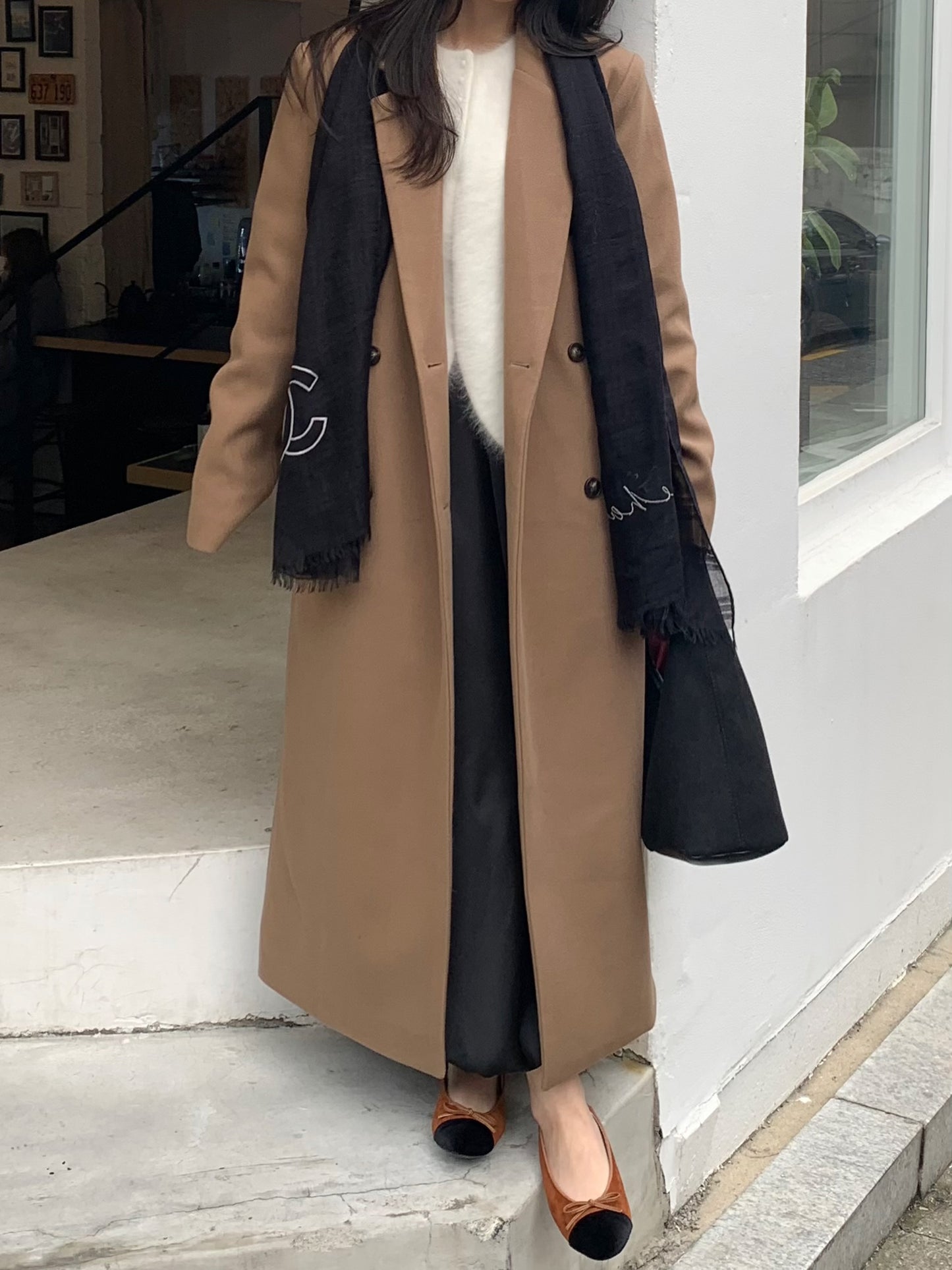 【即納】double bottun over chester coat / brown