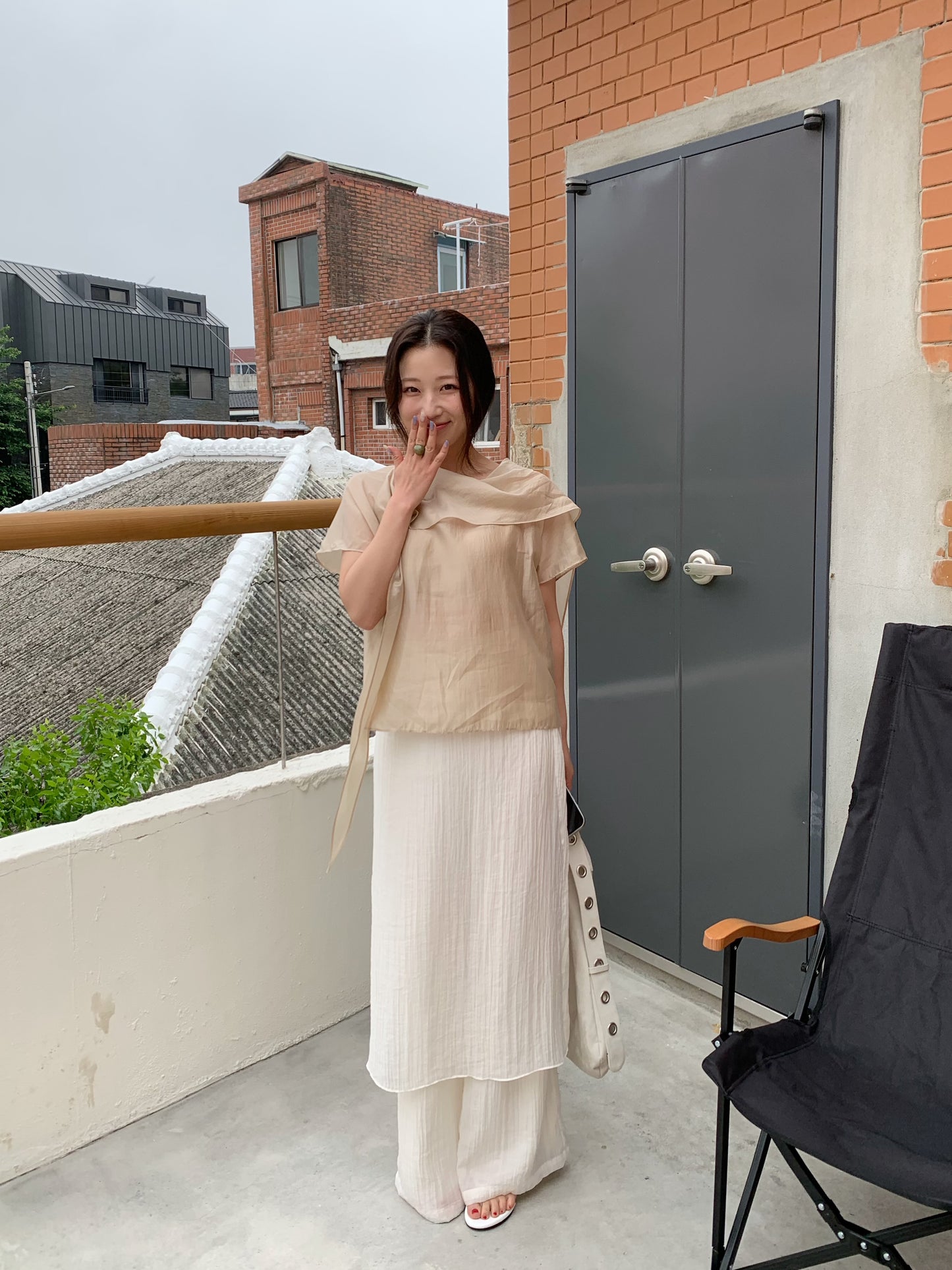 scarf blouse / 2color