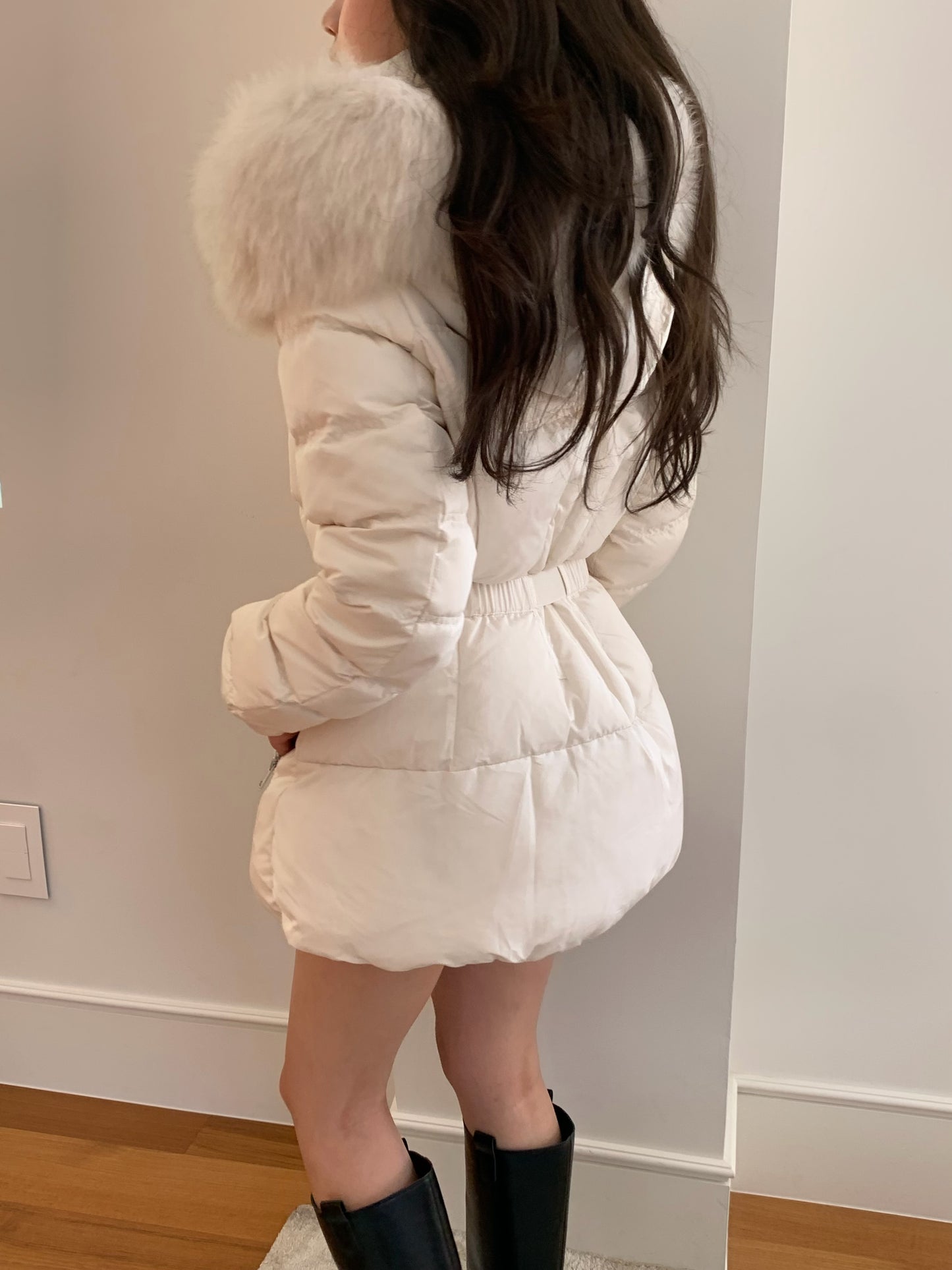 【予約】◆送料無料◆side pocket short down jacket / ivory