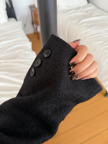 【予約】◆送料無料◆teddy long coat  / black