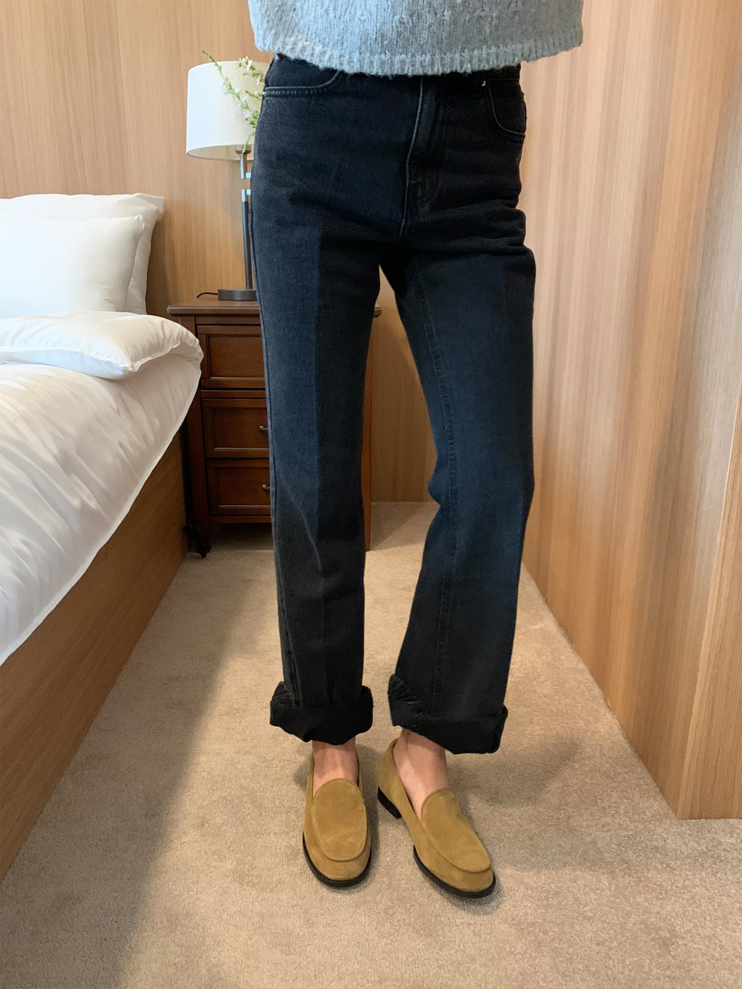 【送料無料】real suede round loafer (本革)