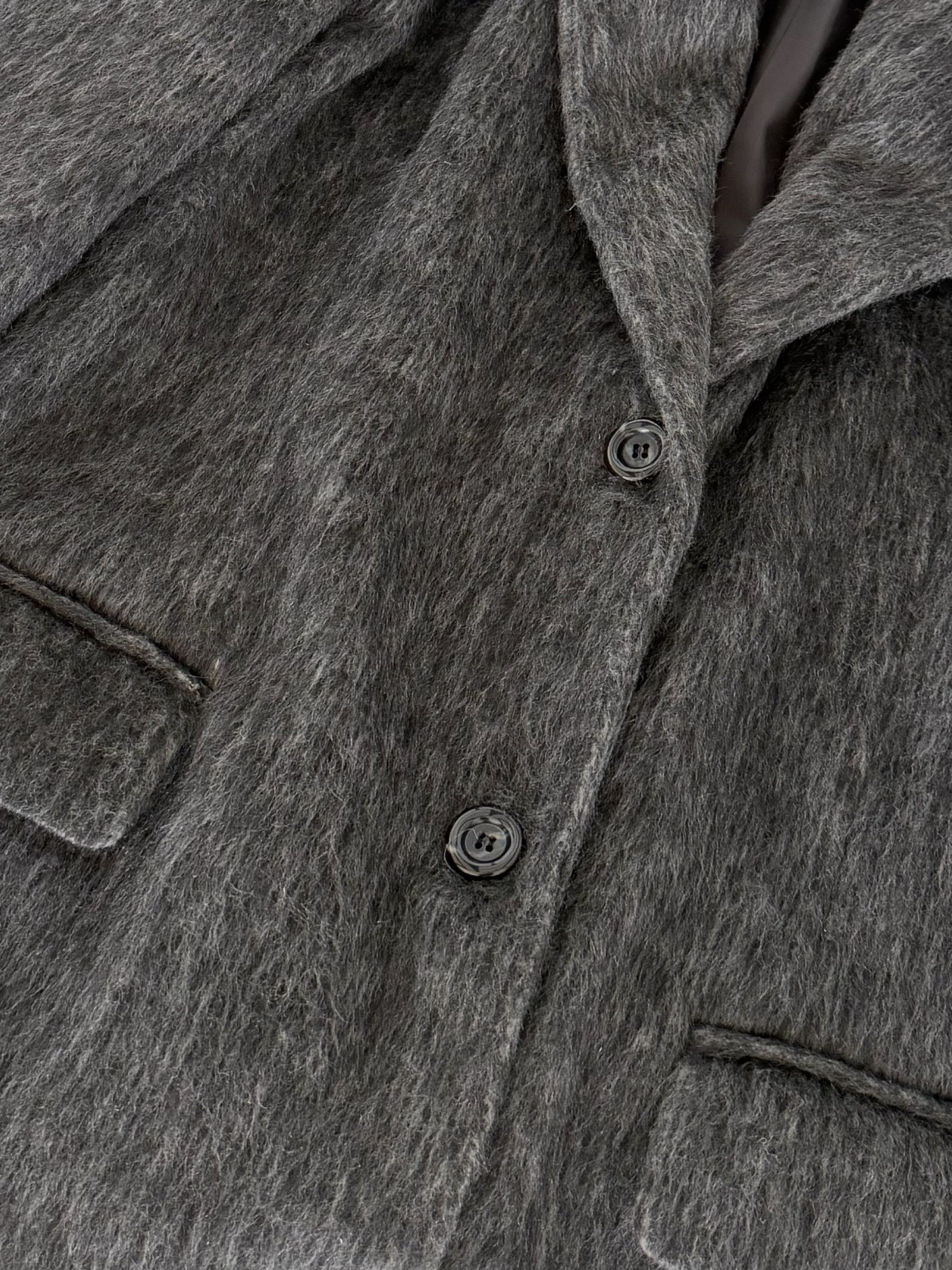 【予約】shaggy overfit jacket coat / light gray