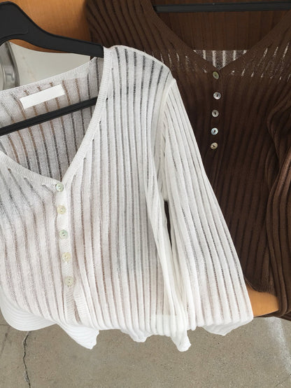 see through lib cardigan / 5color