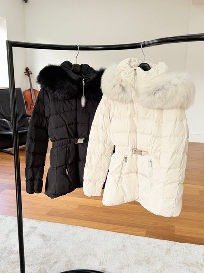 【予約】◆送料無料◆side pocket short down jacket / ivory