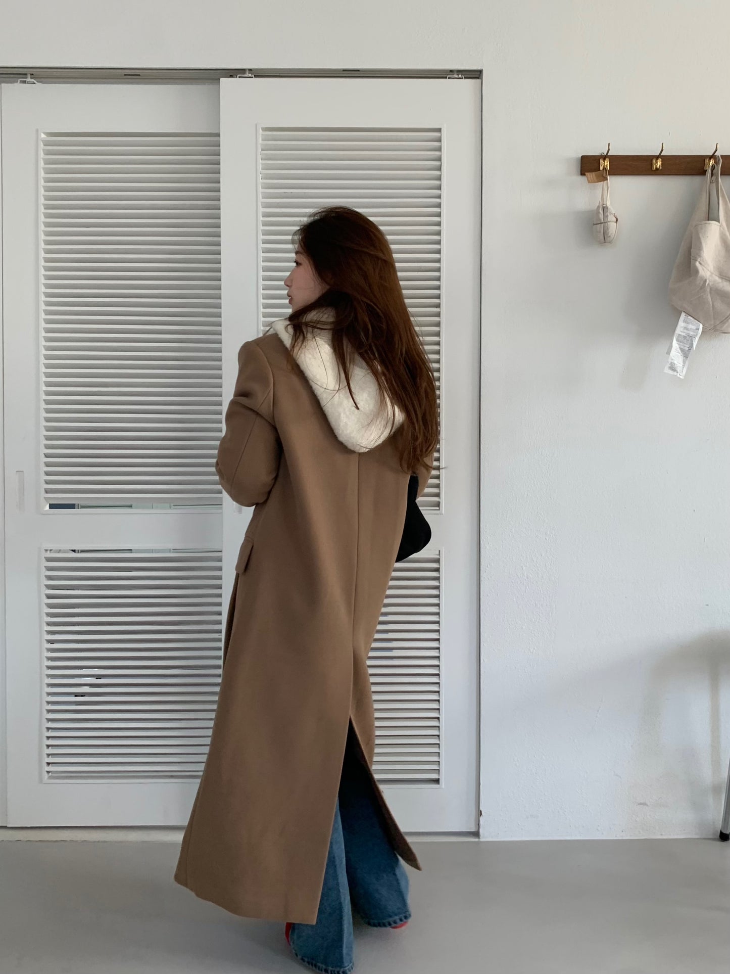 【即納】double bottun over chester coat / brown