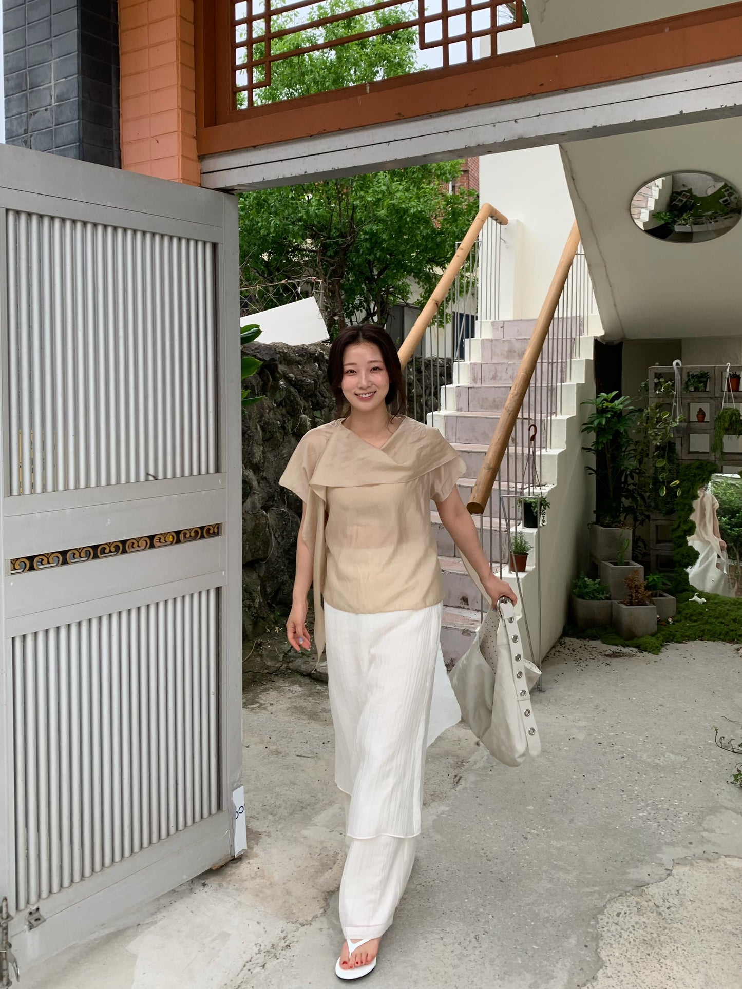 scarf blouse / 2color