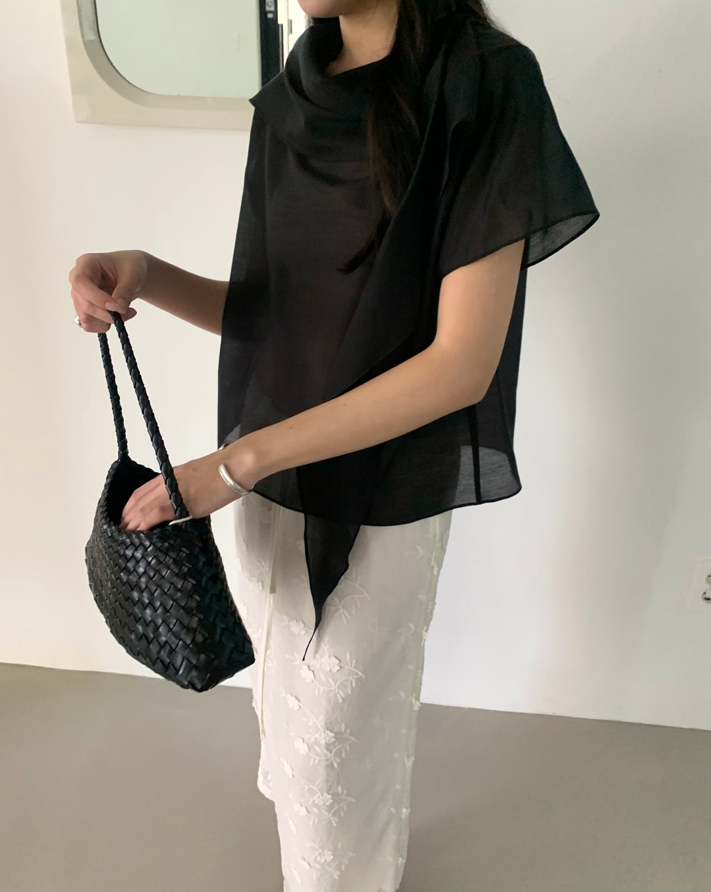 scarf blouse / 2color