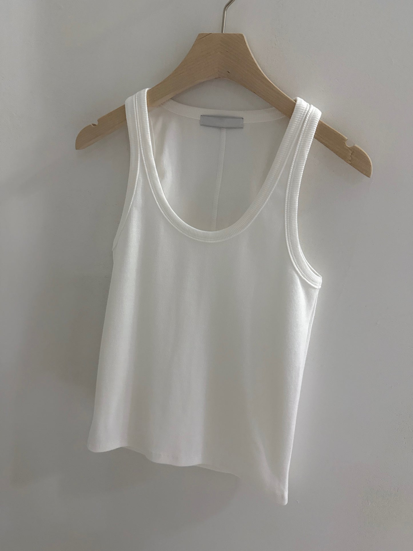 sleeve less round neck top / 6color