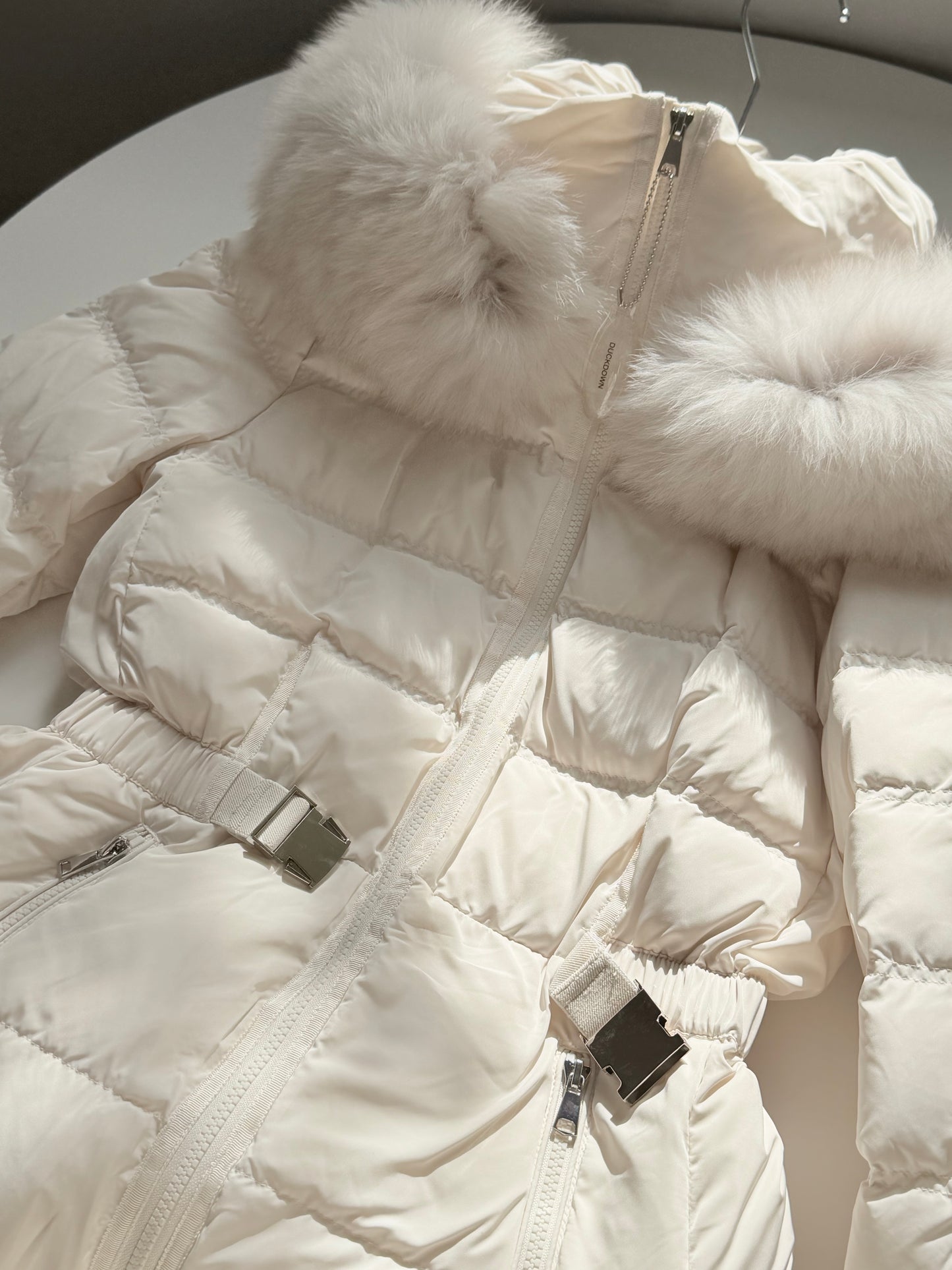 【予約】◆送料無料◆side pocket short down jacket / ivory