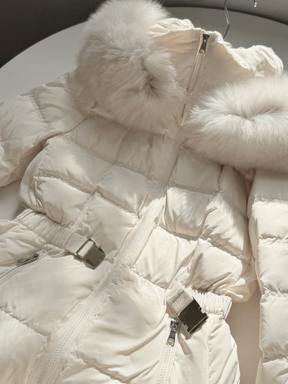 【予約】◆送料無料◆side pocket short down jacket / ivory