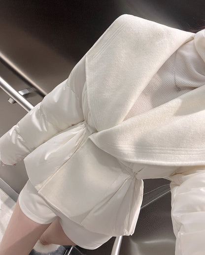 【予約】shawl collar light down / ivory