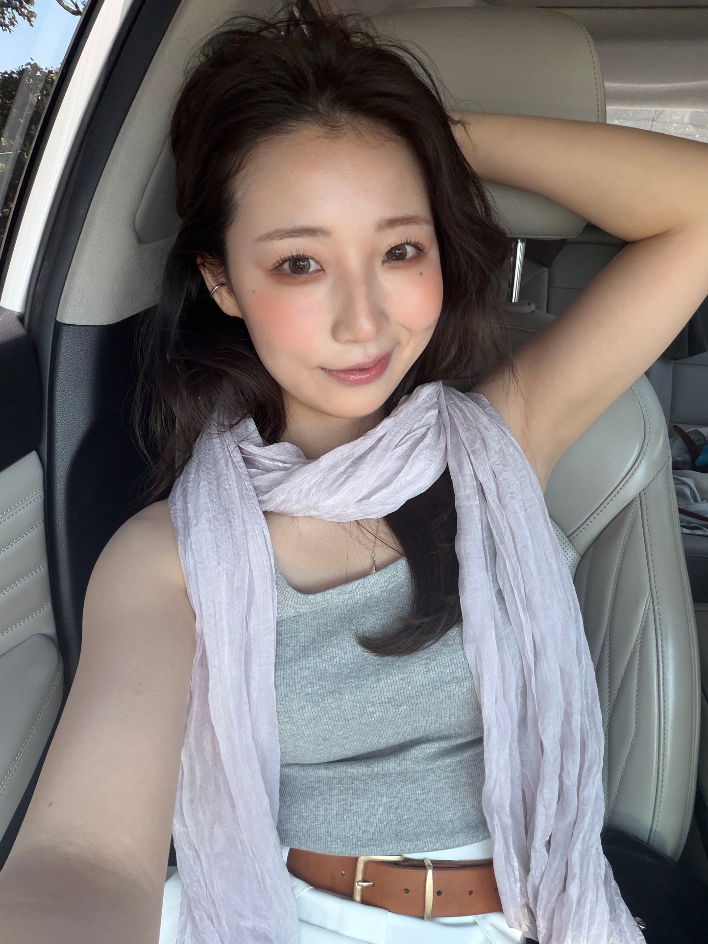 sleeve less round neck top / 6color