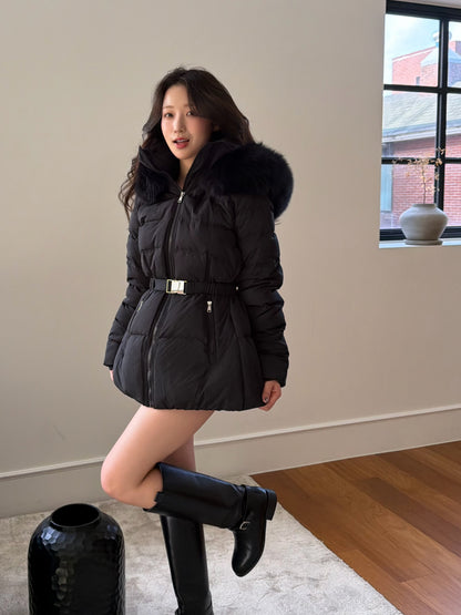 【予約】◆送料無料◆side pocket short down jacket / black