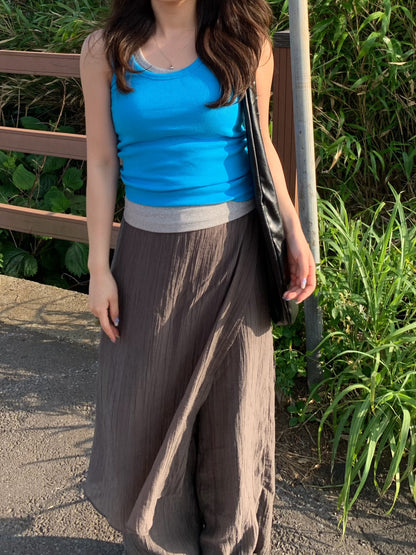 wrap wide pants / 3color