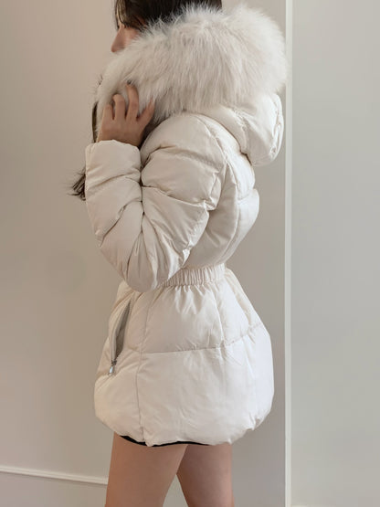 【予約】◆送料無料◆side pocket short down jacket / ivory