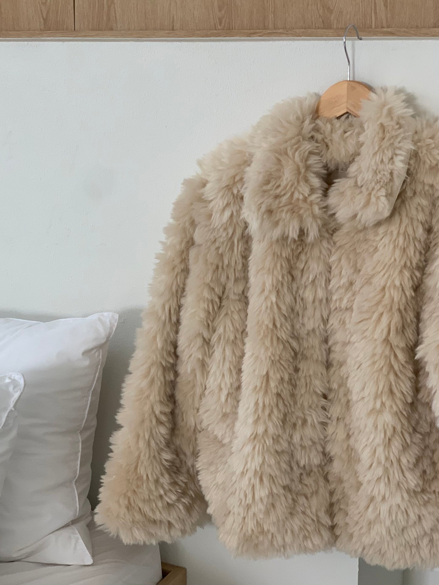 【予約】cotton candy fur jacket / camel