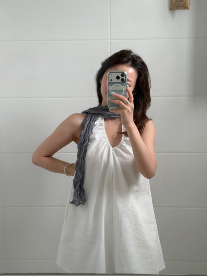 Vneck back open ops / 2color
