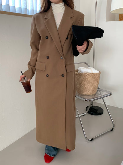 【即納】double bottun over chester coat / brown