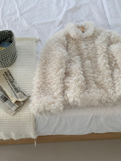 【予約】cotton candy fur jacket / milk white