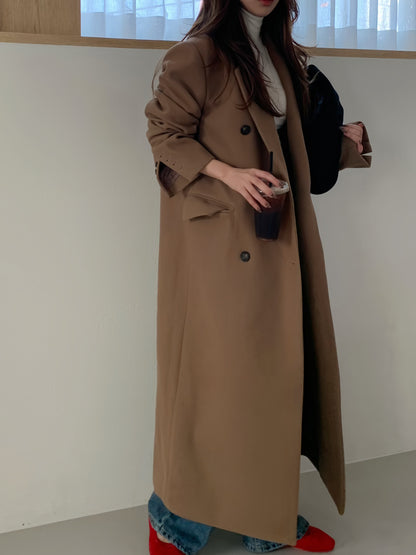 【即納】double bottun over chester coat / brown