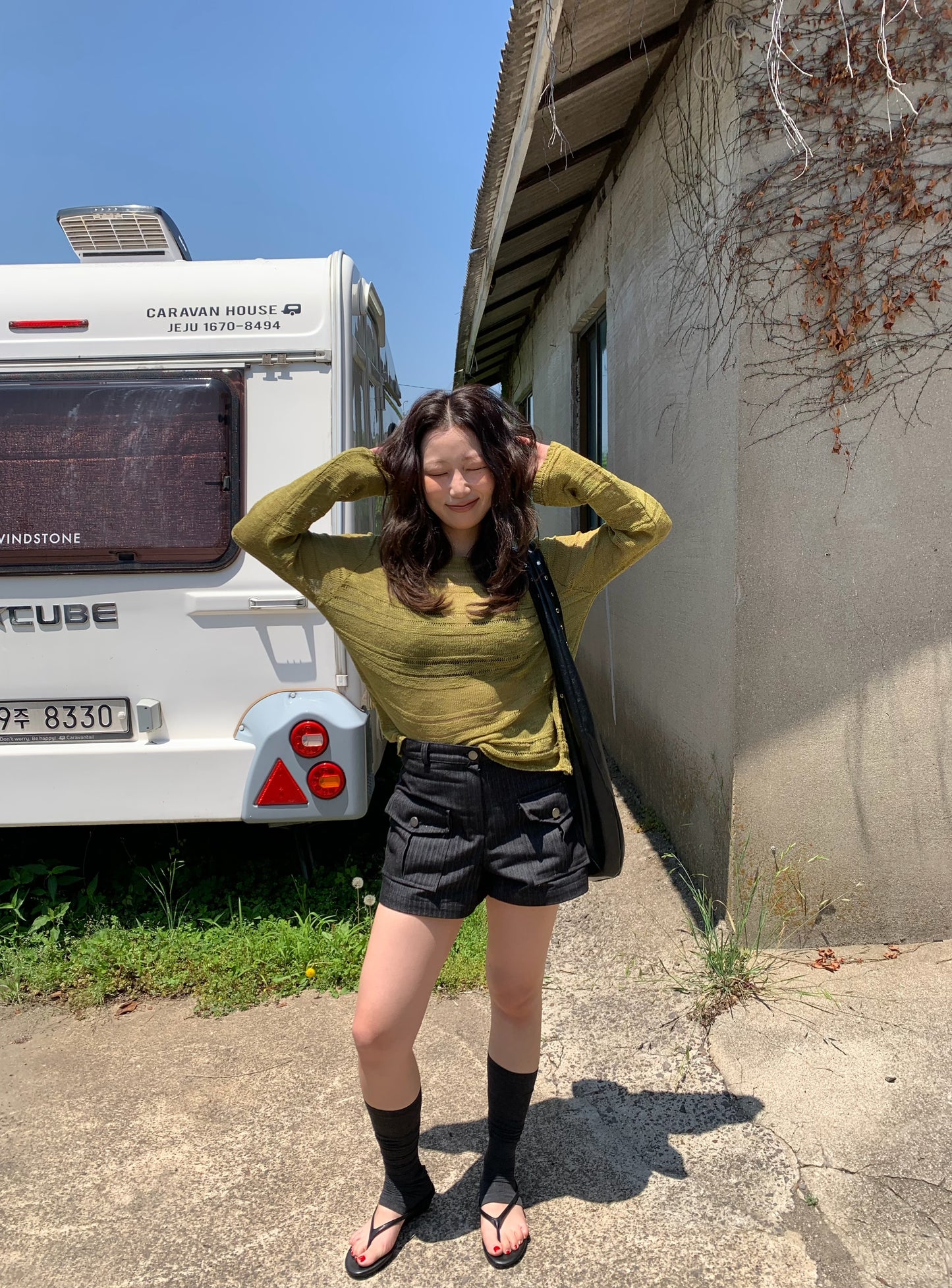 double pocket short pants