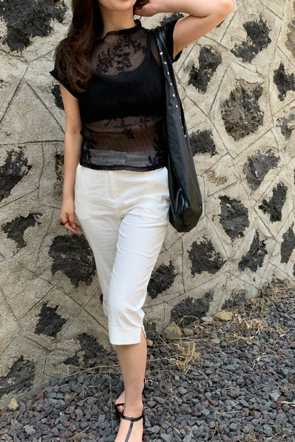 half capri pants / 2color