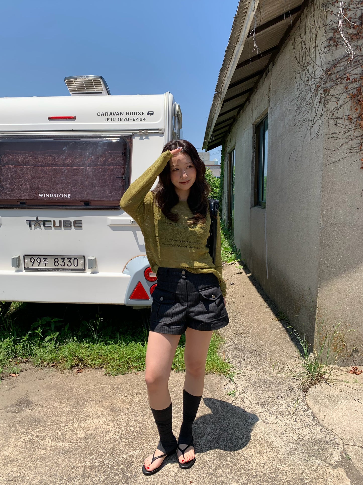 double pocket short pants