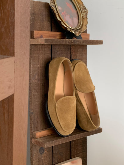 【送料無料】real suede round loafer (本革)