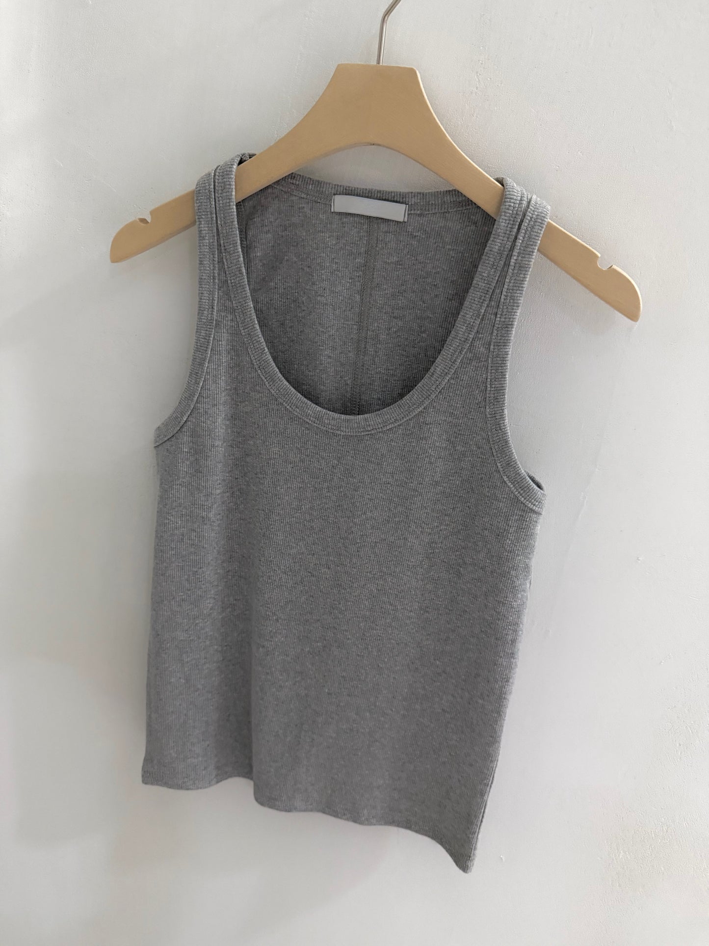 sleeve less round neck top / 6color