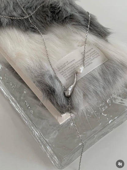 pearl Ychain long necklace