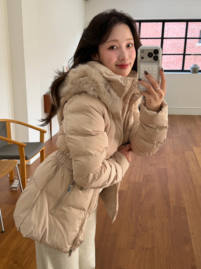 【予約】◆送料無料◆side pocket short down jacket / beige