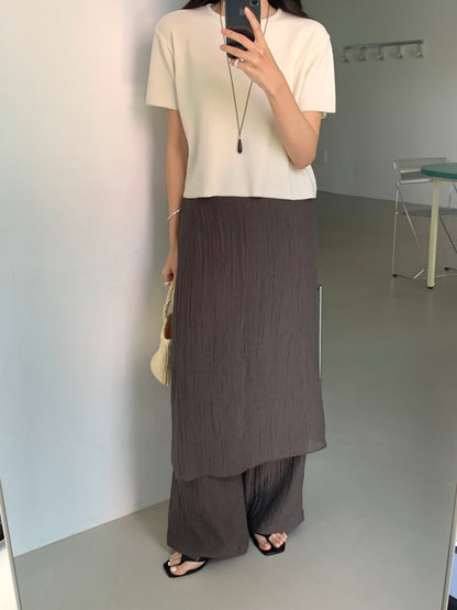 wrap wide pants / 3color