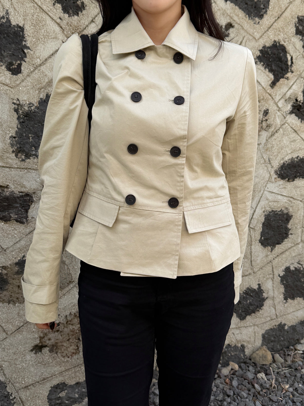 short trench coat / 2color