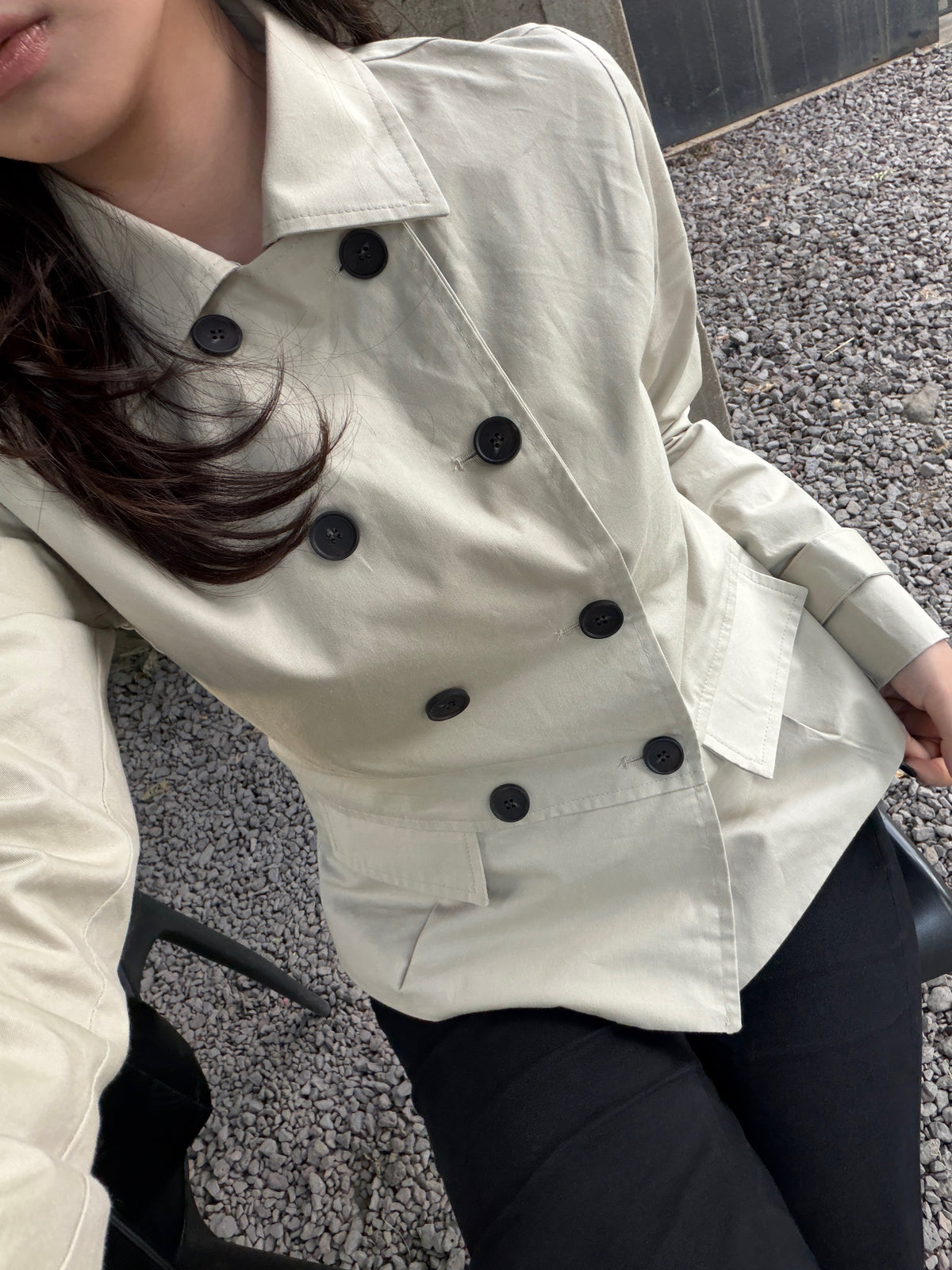 short trench coat / 2color