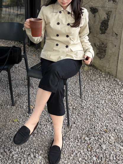 short trench coat / 2color