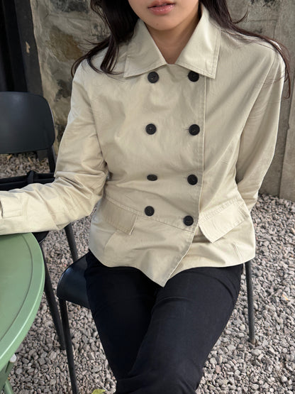 short trench coat / 2color
