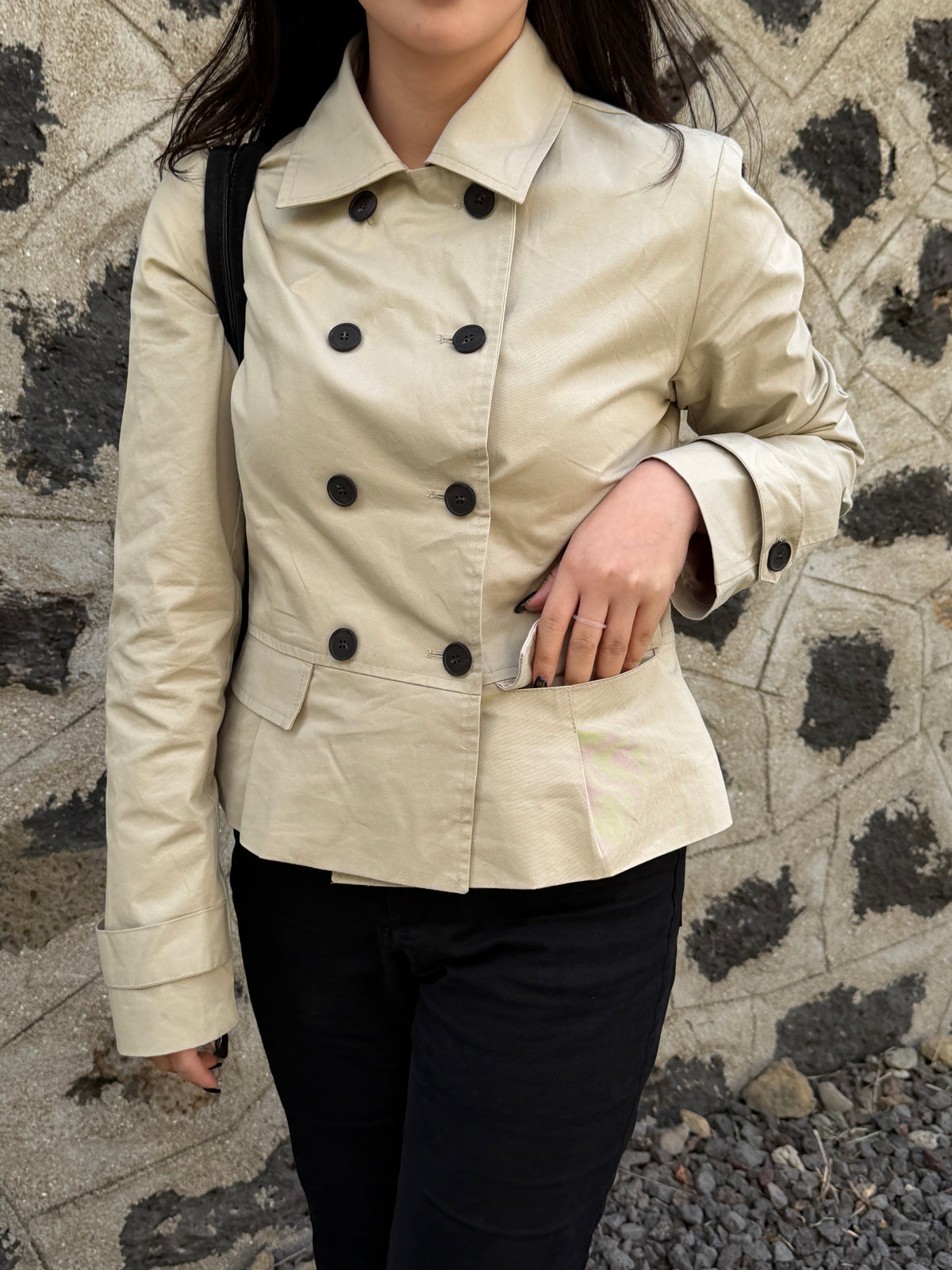 short trench coat / 2color