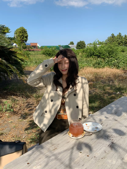 short trench coat / 2color