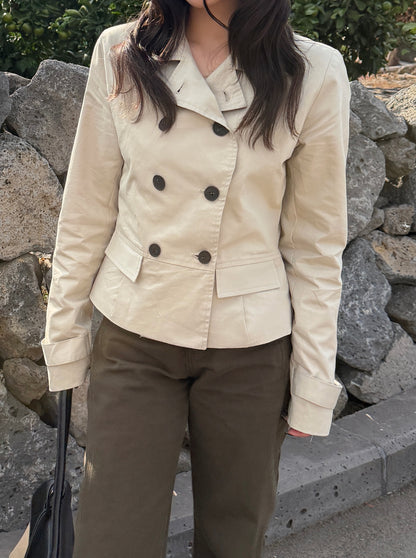 short trench coat / 2color