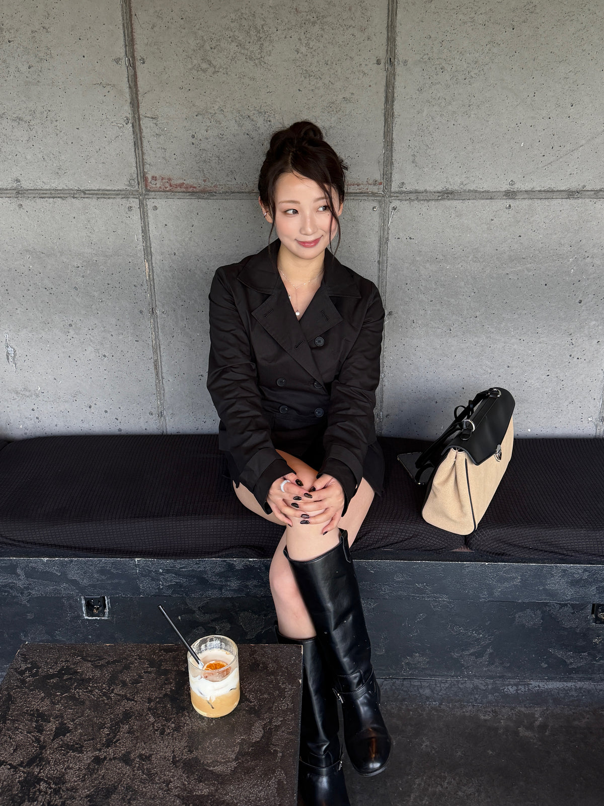 short trench coat / 2color