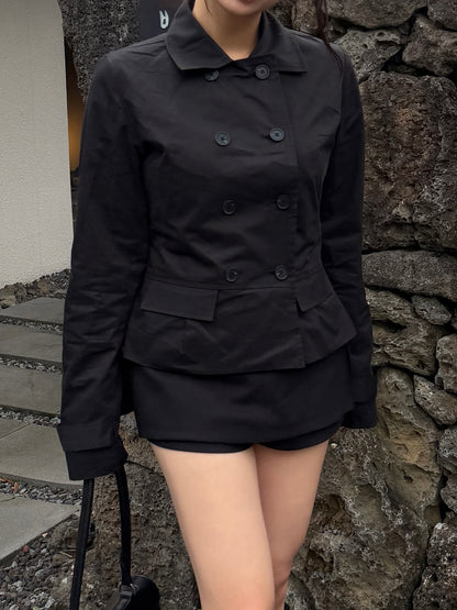 short trench coat / 2color