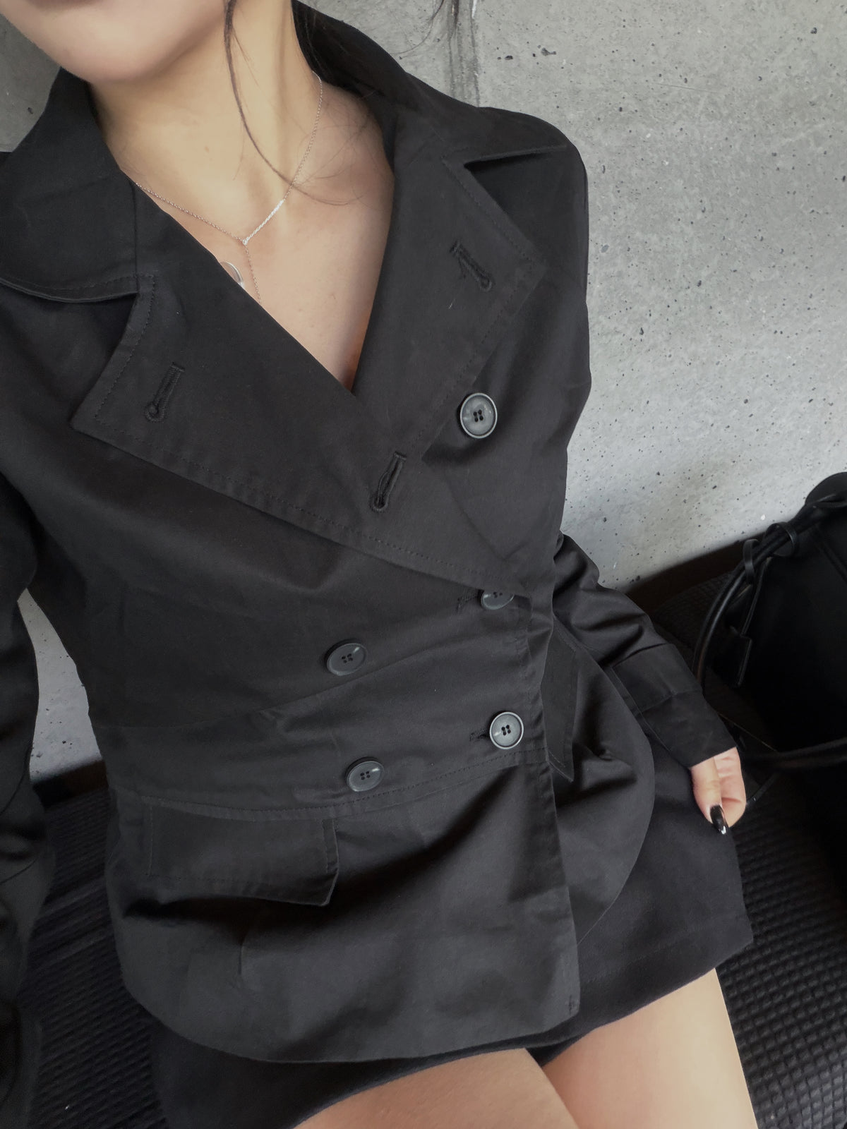 short trench coat / 2color