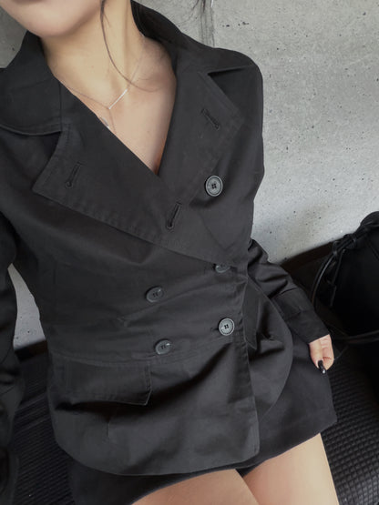 short trench coat / 2color