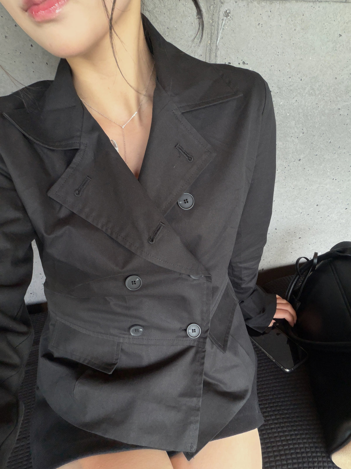 short trench coat / 2color