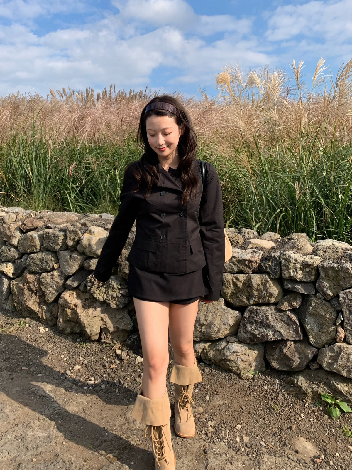 short trench coat / 2color